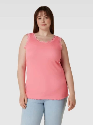 Top PLUS SIZE z obszyciem koronką model ‘Zamond’ Fransa Plus