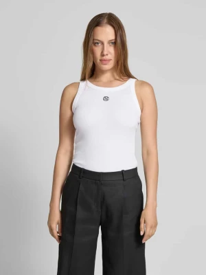 Top prążkowany z wyhaftowanym logo model ‘Gubbe’ MSCH Copenhagen