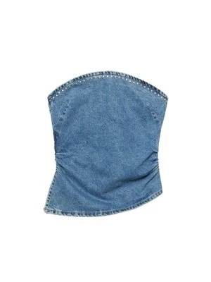 Top PULL&BEAR niebieski denim