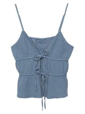 Top PULL&BEAR niebieski