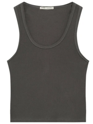 Top PULL&BEAR ciemnoszary