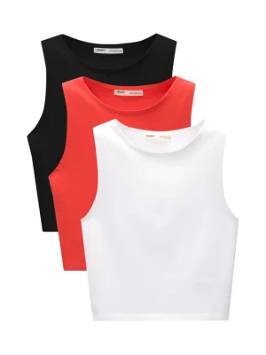 Top PULL&BEAR czerwony