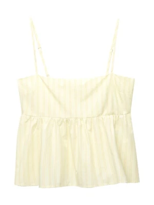 Top PULL&BEAR jasnożółty
