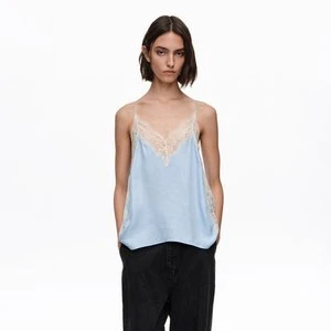 Top ramiączka koronka jasnoniebieski BIMBA Y LOLA