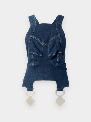 Top Sinéad O'Dwyer niebieski denim