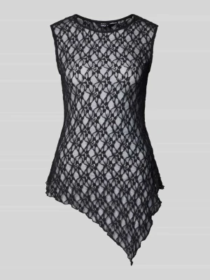 top Slim o kroju slim fit z asymetrycznym pasem model 'LIVA' Only Czarny