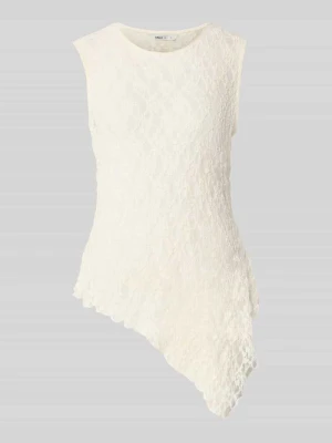top Slim o kroju slim fit z asymetrycznym pasem model 'LIVA' Only Écru