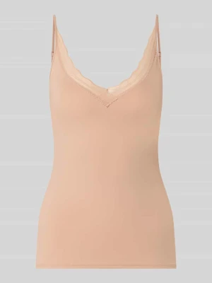 top Slim z obszyciem koronką model 'Go Blush' Sloggi Beżowy