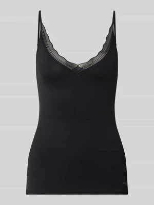 top Slim z obszyciem koronką model 'Go Blush' Sloggi Czarny