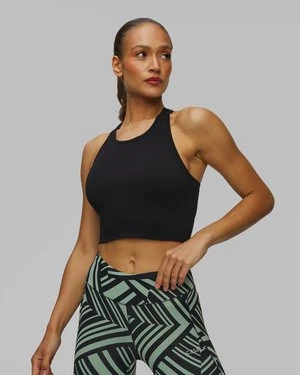 Top sportowy damski Casall Multi Rib Seamless Padded Sports Top czarny