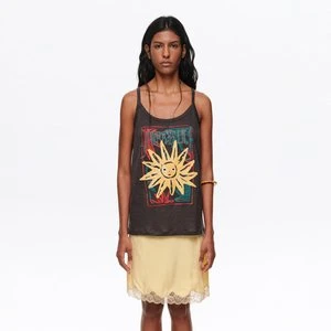 Top Sun nadruk pozycjonowany len antracyt BIMBA Y LOLA