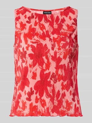 Top tank w kroju regular fit z wzorem na całej powierzchni model 'FLORA' Pieces