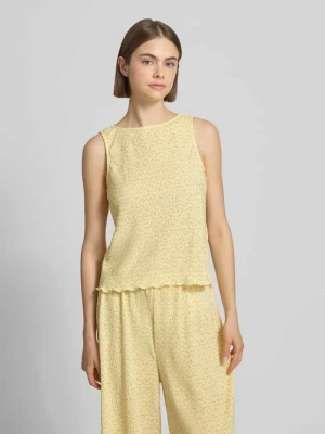 Top tank w kroju regular fit z wzorem na całej powierzchni model 'FLORA' Pieces