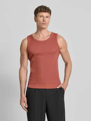Top tank w prążkowanej fakturze model 'Nathan' Drykorn Pomarańczowy