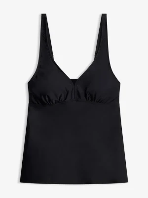 Top tankini z dekoltem w serek BonPrix czarny