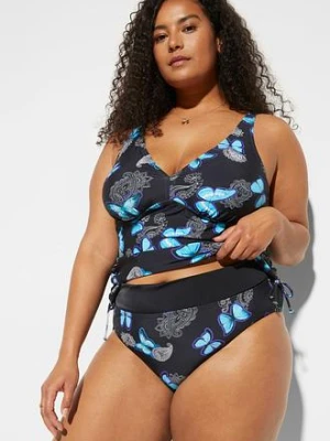 Top tankini z wiązanymi troczkami bonprix