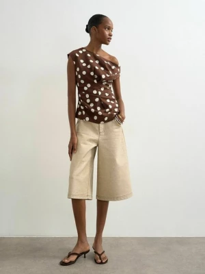Top Topshop beżowy melanż