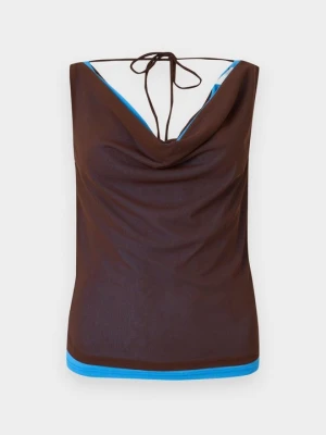 Top Topshop ciemnobrązowy