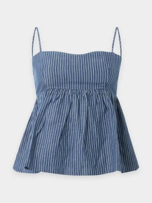 Top Topshop niebieski denim
