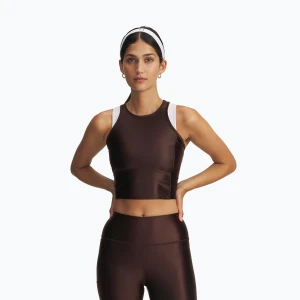 Top treningowy damski Under Armour Motion Shine Tank kona brown/black