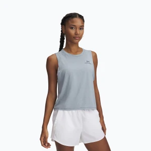 Top treningowy damski Under Armour Rush Energy Crop Tank downpour gray/downpour gray