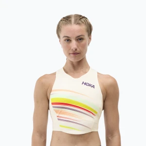 Top treningowy HOKA Race Day Crop alabaster flare