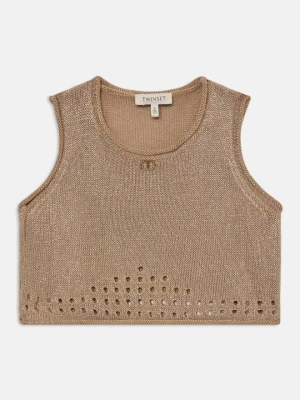 Top TWINSET beżowy