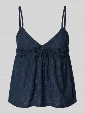 Top typu babydoll z baskinką i haftem angielskim REVIEW