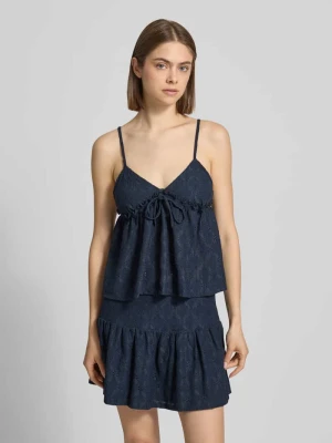 Top typu babydoll z baskinką i haftem angielskim REVIEW