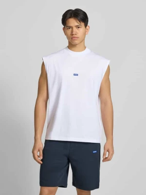 Top typu tank o kroju relaxed fit z czystej bawełny model 'NAVERTZ' Hugo Blue