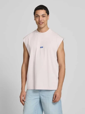 Top typu tank o kroju relaxed fit z czystej bawełny model 'NAVERTZ' Hugo Blue