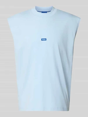 Top typu tank o kroju relaxed fit z czystej bawełny model 'NAVERTZ' Hugo Blue