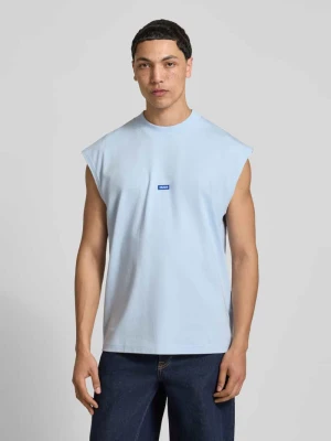 Top typu tank o kroju relaxed fit z czystej bawełny model 'NAVERTZ' Hugo Blue
