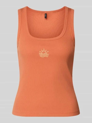Top typu tank o kroju slim fit z mieszanki bawełny model 'DISA' Vero Moda