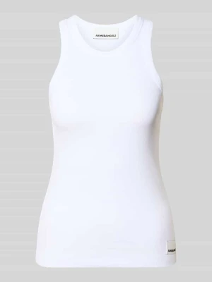 Top typu tank o kroju slim fit z mieszanki bawełny model 'KANITAA' ARMEDANGELS