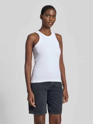 Top typu tank o kroju slim fit z mieszanki bawełny model 'KANITAA' ARMEDANGELS