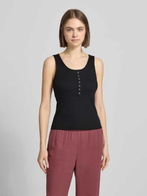 Top typu tank o kroju slim fit z mieszanki bawełny model 'SIMPLE' Only Czarny