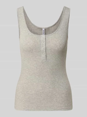 Top typu tank w kroju slim fit z mieszanki bawełny ekologicznej model 'KITTE' Pieces