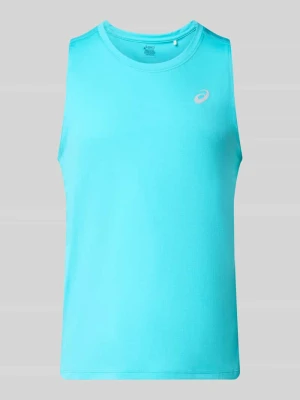 Top typu tank z nadrukiem logo krój regular fit model 'Core' Asics Turkusowy