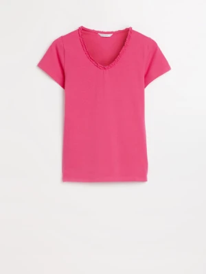 Top v-neck w kolorze fuksji Greenpoint