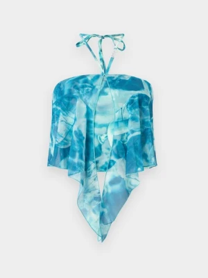 Top Versace Jeans Couture niebieski