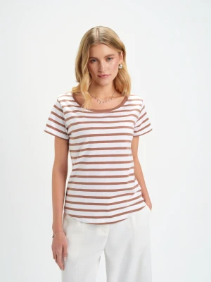 Top w beżowe paski Top Secret