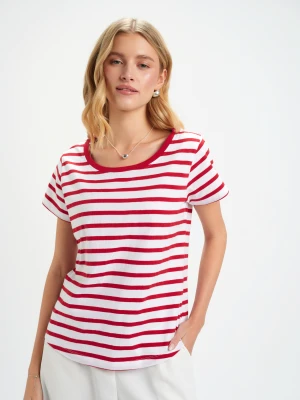 Top w czerwone paski Top Secret