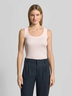 Top w efekcie prążkowania z okrągłym dekoltem Marc Cain