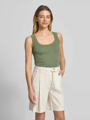 Top w efekcie prążkowania z okrągłym dekoltem Marc Cain