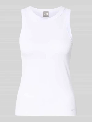 Top w efekcie prążkowania z okrągłym dekoltem MM by Max Mara