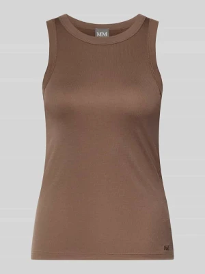 Top w efekcie prążkowania z okrągłym dekoltem MM by Max Mara