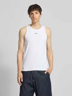 Top w efekcie prążkowania z wyhaftowanym logo BLKVIS