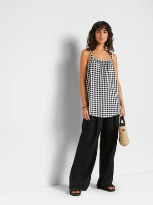 Top w fasonie o linii litery A, w kratę bonprix