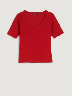 Top w kolorze ciemnej czerwieni Greenpoint